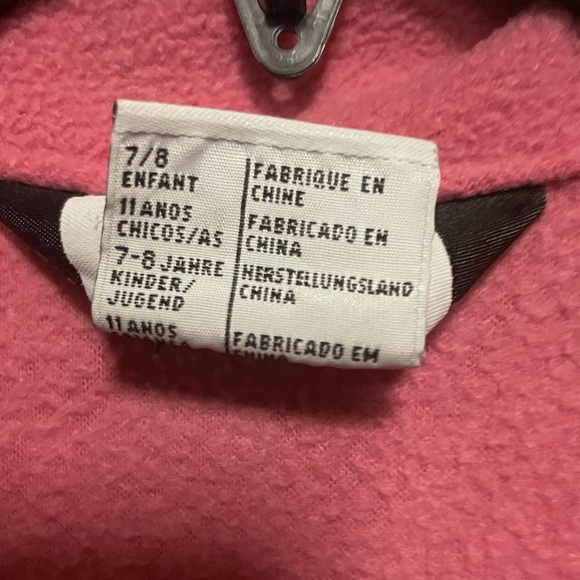 Columbia Fleece Jacket Girls Size 7/8 Coral Full‎ Zip - Picture 5 of 5